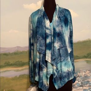Alberto Makali tie dye jacket-blue and turquoise